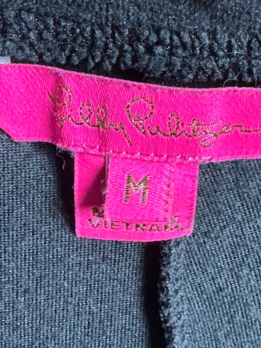 Lilly Pulitzer 28" Mallie Velour Pant - Onyx velvet Pockets M Pull On Relaxed - Picture 9 of 10